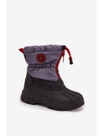 Detské zimné topánky Big Star - sivo-čierne