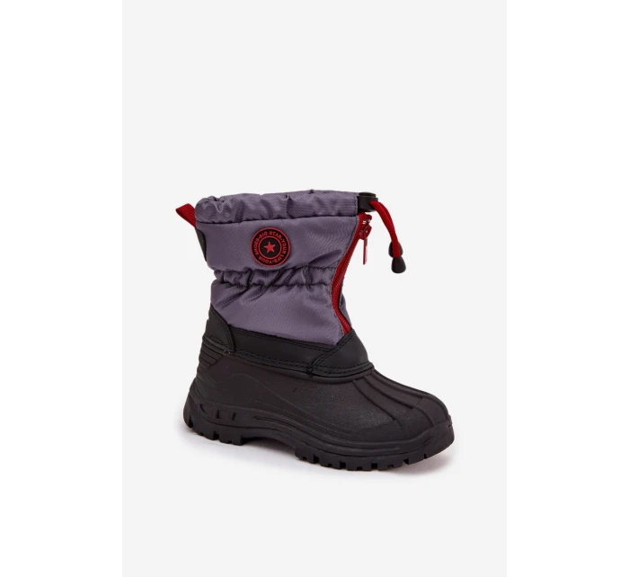 Detské zimné topánky Big Star - sivo-čierne