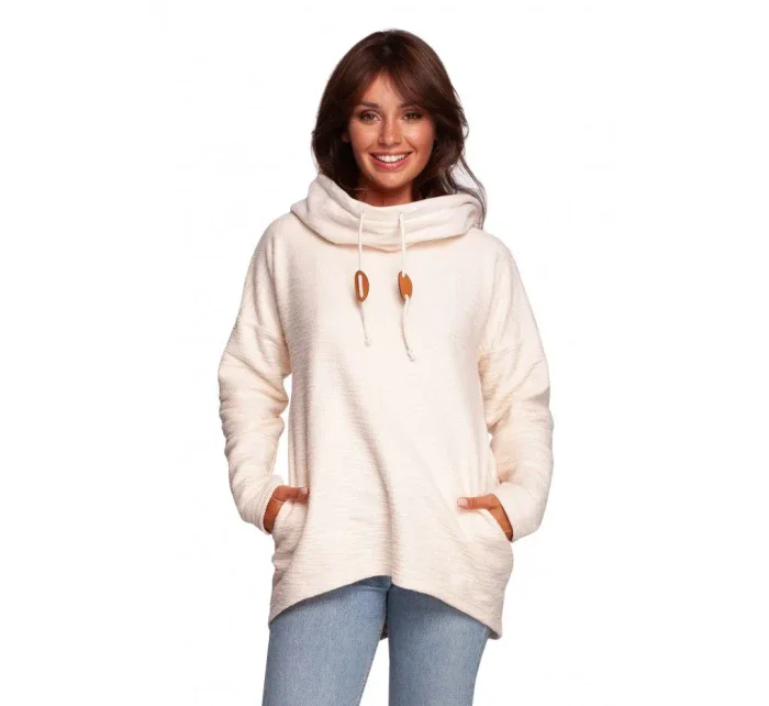 Dámsky sveter s kapucňou B249 - BE