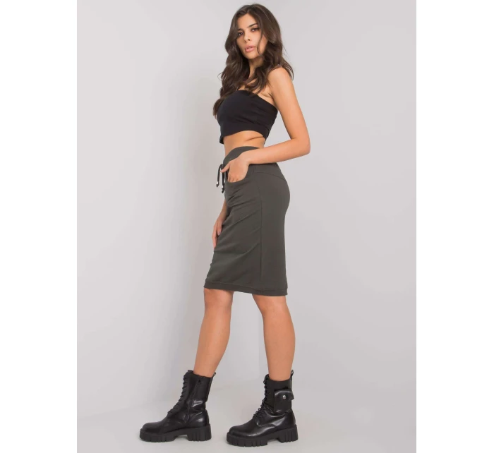 Sukně RV SD tmavá khaki model 17292571 - FPrice Sukně RV SD tmavá khaki model 17292571 - FPrice