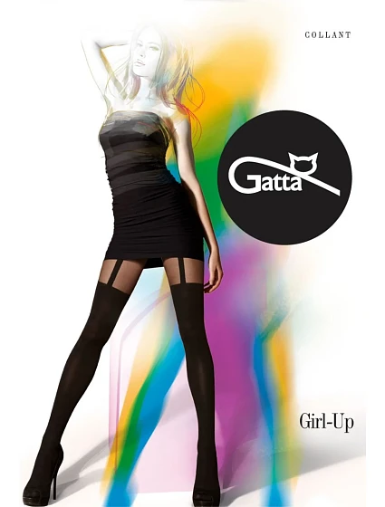 GIRL-UP - vzorované pančuchové nohavice - GATTA