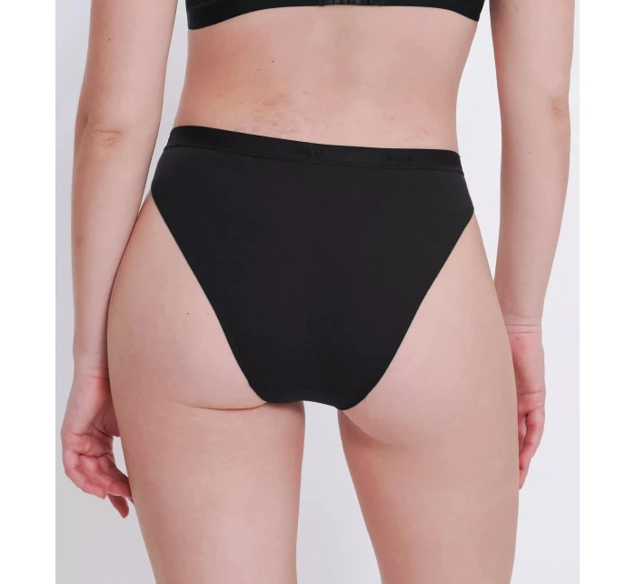 Dámske nohavičky GO Casual High leg 2P - BLACK - black 0004 - SLOGGI Dámske nohavičky GO Casual High leg 2P - BLACK - black 0004 - SLOGGI