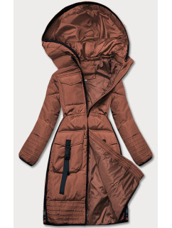 Hnedá vypasovaná dámska zimná bunda (H-1071-79)