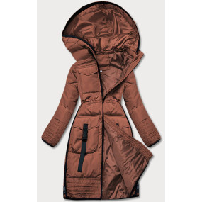 Hnedá vypasovaná dámska zimná bunda (H-1071-79)