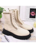 Zateplené kožené topánky s reťazou Artiker W HBH40 Zateplené kožené topánky s reťazou Artiker W HBH40