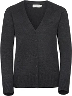 Dámský pletený cardigan s výstřihem do V 11. charcoal marl model 22475052 - Russell Athletic Dámský pletený cardigan s výstřihem do V 11. charcoal marl model 22475052 - Russell Athletic
