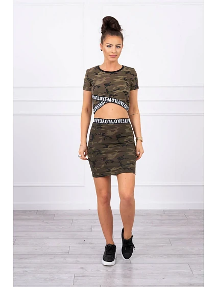 Souprava halenky se sukní moro model 18744663 - K-Fashion