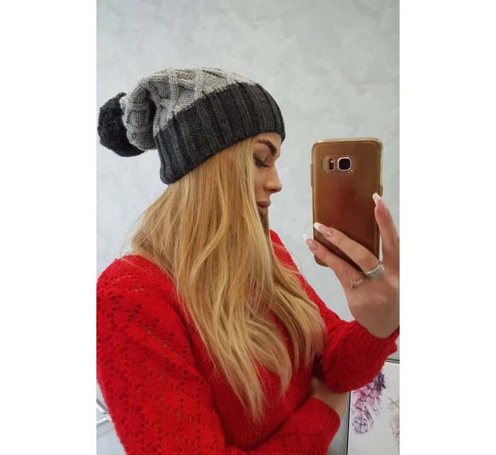 Milano fleecová čiapka K203 svetlo šedá + grafitová