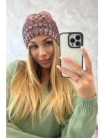 Fleecová čepice Merry model 18750229 v červené barvě - K-Fashion Fleecová čepice Merry model 18750229 v červené barvě - K-Fashion