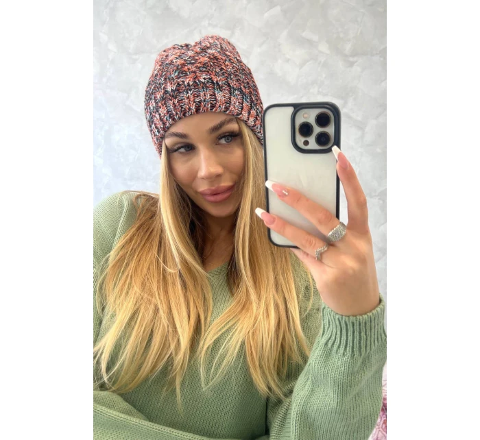 Fleecová čepice Merry model 18750229 v červené barvě - K-Fashion Fleecová čepice Merry model 18750229 v červené barvě - K-Fashion