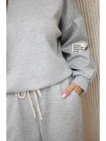 Viskózový komplet teplákové + kalhoty světle šedá