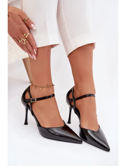 Lakované lodičky s páskem černé Tarilin Lakované lodičky s páskem černé Tarilin