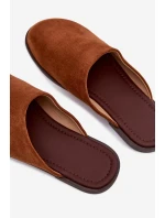 Dámské ploché sandály z eko semiše Camel Veronelle Dámské ploché sandály z eko semiše Camel Veronelle