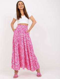 Dámska sukňa dlhá WN SD 1154.70 Ružová s bielou - Rue Paris