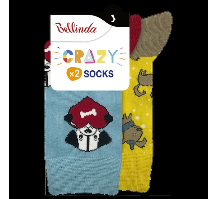 Veselé ponožky 2 páry CRAZY SOCKS 2x - BELLINDA - oranžová Veselé ponožky 2 páry CRAZY SOCKS 2x - BELLINDA - oranžová