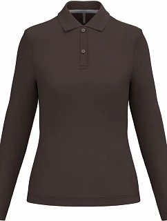 K 244 Dámské piqué polo s dlouhým rukávem model 22507063 chocolate - Kariban