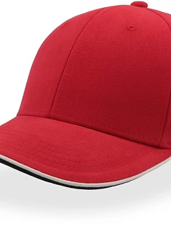 Sandwich 6 panelová sandwich kšiltovka red/white model 22479295 - Atlantis Headwear