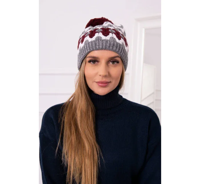 Dámská čepice Laila tmavě model 18751313 - K-Fashion Dámská čepice Laila tmavě model 18751313 - K-Fashion