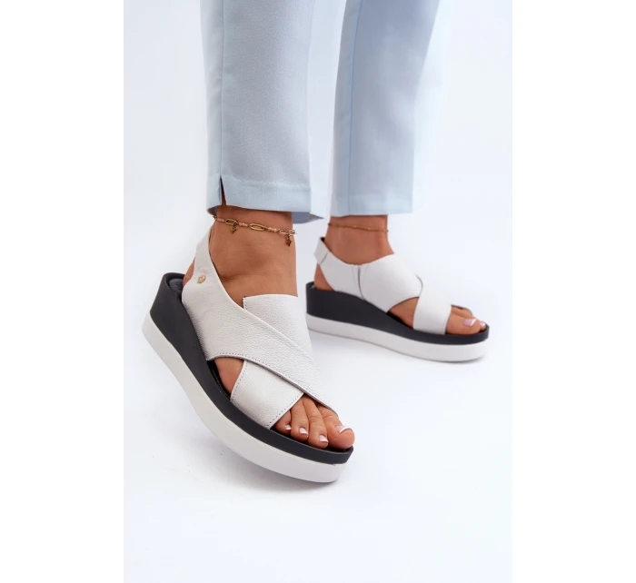 Kožené Sandály Na Bílé model 21659203 - Zazoo