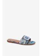 Ploché Dámské Pantofle S Modré model 21696506 - Boto Ploché Dámské Pantofle S Modré model 21696506 - Boto