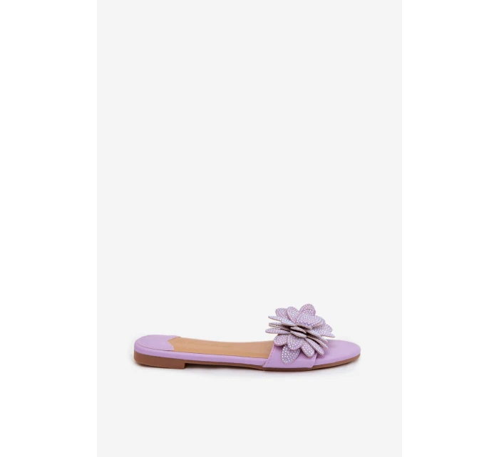 Dámské ploché s ozdobou Fialové model 22032070 - Boto