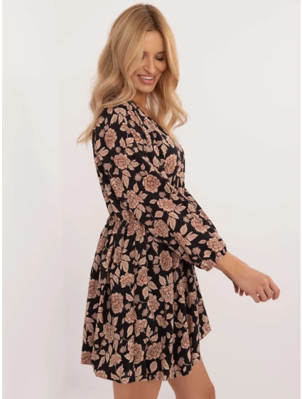 Šaty DHJ SK 19861 7.94 čierno-béžové