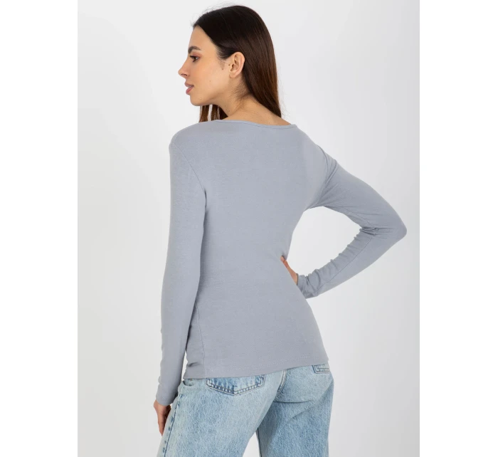 Dámská halenka EM BZ model 18027430 šedá - FPrice Dámská halenka EM BZ model 18027430 šedá - FPrice