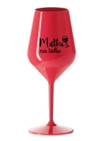 MATKA NA TAHU - červená nerozbitná sklenice na víno 470 ml