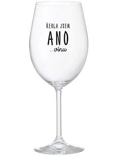 I SAID YES...TO WINE - číry pohár na víno 350 ml
