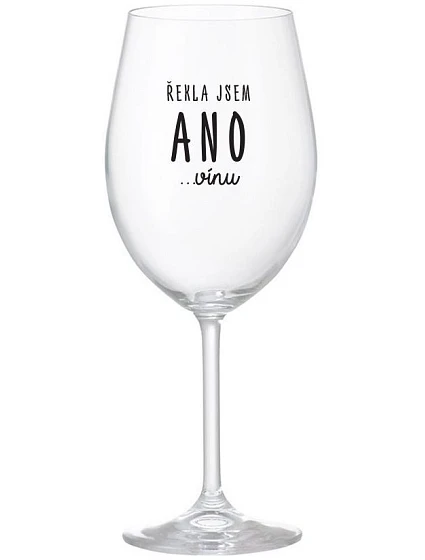I SAID YES...TO WINE - číry pohár na víno 350 ml