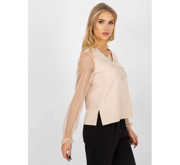 Dámska blúzka LK BZ 506666 1.66P Beige - FPrise Dámska blúzka LK BZ 506666 1.66P Beige - FPrise