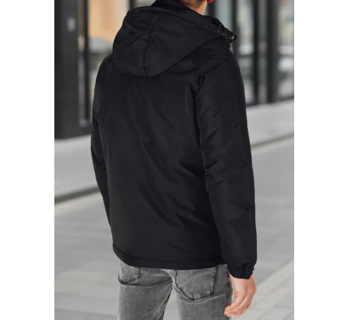 Pánská zimní bunda s kapucí černá model 21994704 - Dstreet