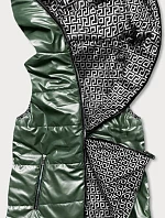 Zelená dámska rozšírená obojstranná vesta (B8006-10)