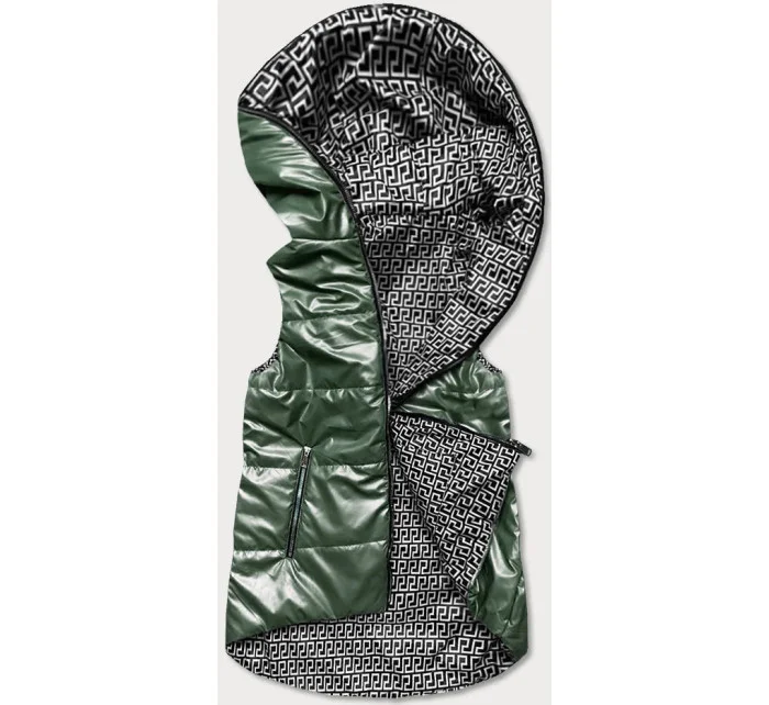 Zelená dámska rozšírená obojstranná vesta (B8006-10) Zelená dámska rozšírená obojstranná vesta (B8006-10)