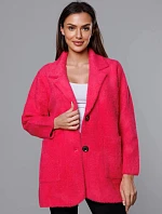 Krátky hod z alpakovej vlny vo fuchsiovej farbe (7108-1)