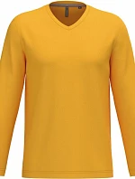 Kariban K 358 Pánske tričko s výstrihom do V a dlhými rukávmi 20.K358 yellow