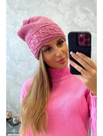 Dámska čiapka Aniela K338 tmavo ružová