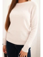 Svetr dámský z baby alpaky s dlouhým rukávem béžový