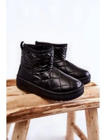 Dziecięce Ocieplane Botki Śniegowce Big Star KK374242 Czarne Dziecięce Ocieplane Botki Śniegowce Big Star KK374242 Czarne