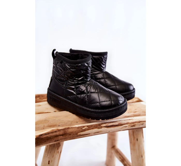 Dziecięce Ocieplane Botki Śniegowce Big Star KK374242 Czarne Dziecięce Ocieplane Botki Śniegowce Big Star KK374242 Czarne