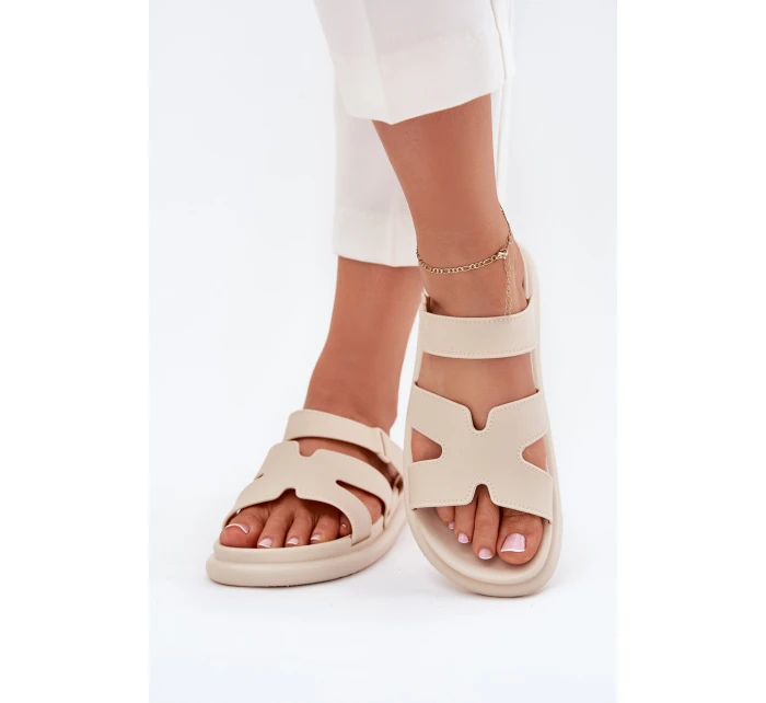 Dámské Gumové Klapky S Páskem Béžové model 21702749 - Boto