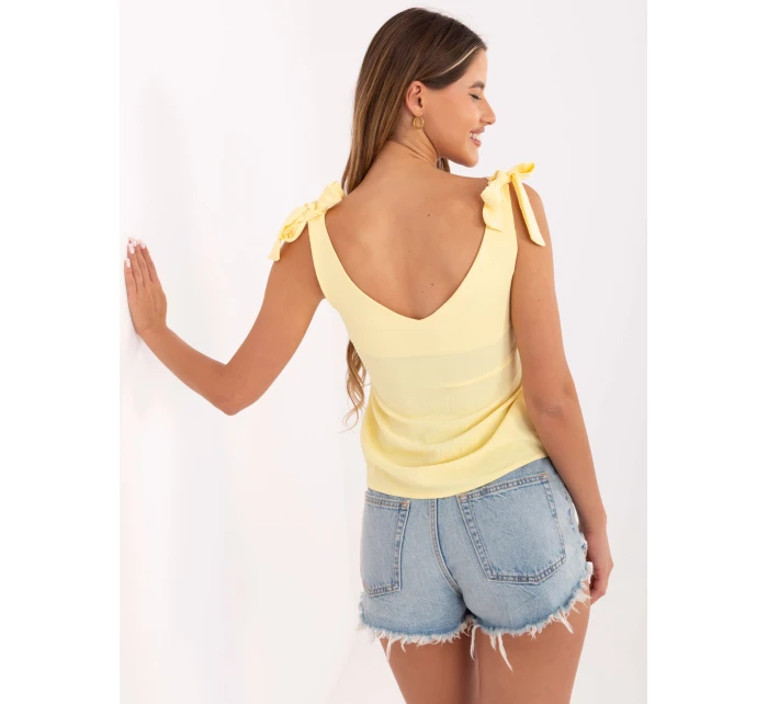 Dámský top WN TP model 17431595 světle žlutý - FPrice Dámský top WN TP model 17431595 světle žlutý - FPrice