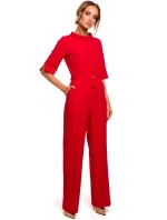 M463 Kombinéza so stojačikom - červená