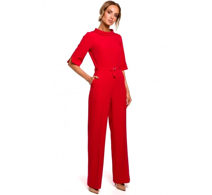 M463 Kombinéza so stojačikom - červená