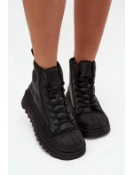 Dámske vysoké zateplené tenisky Big Star - čierne Dámske vysoké zateplené tenisky Big Star - čierne