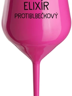 ELIXIR ANTI-BUBBLE - ružový nerozbitný pohár na víno 470 ml