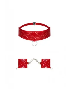 Pikantná sada Hunteria cuffs & choker - Obsessive