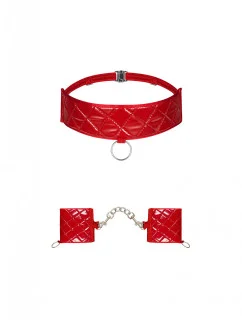 Pikantná sada Hunteria cuffs & choker - Obsessive