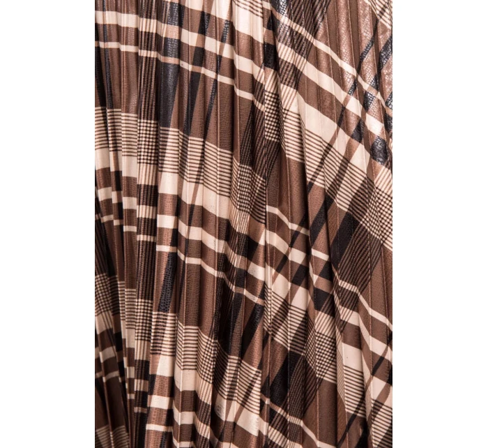 Dámska sukňa 14426 hnedá kocka - BSL