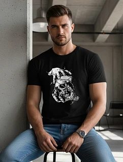 Koszulka męska z nadrukiem czarny model 22147784 - FashionStreet